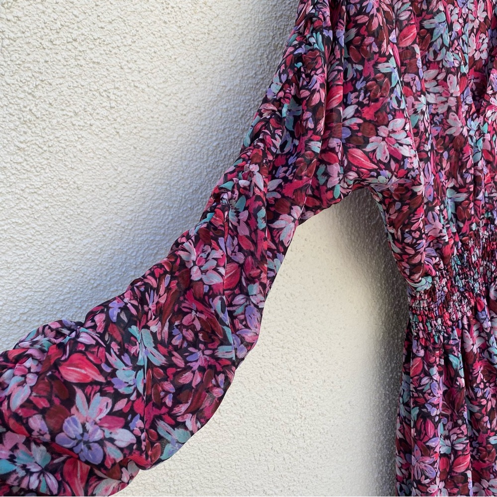 MISA - Floral Long Sleeve Dress - Picture 3 of 14